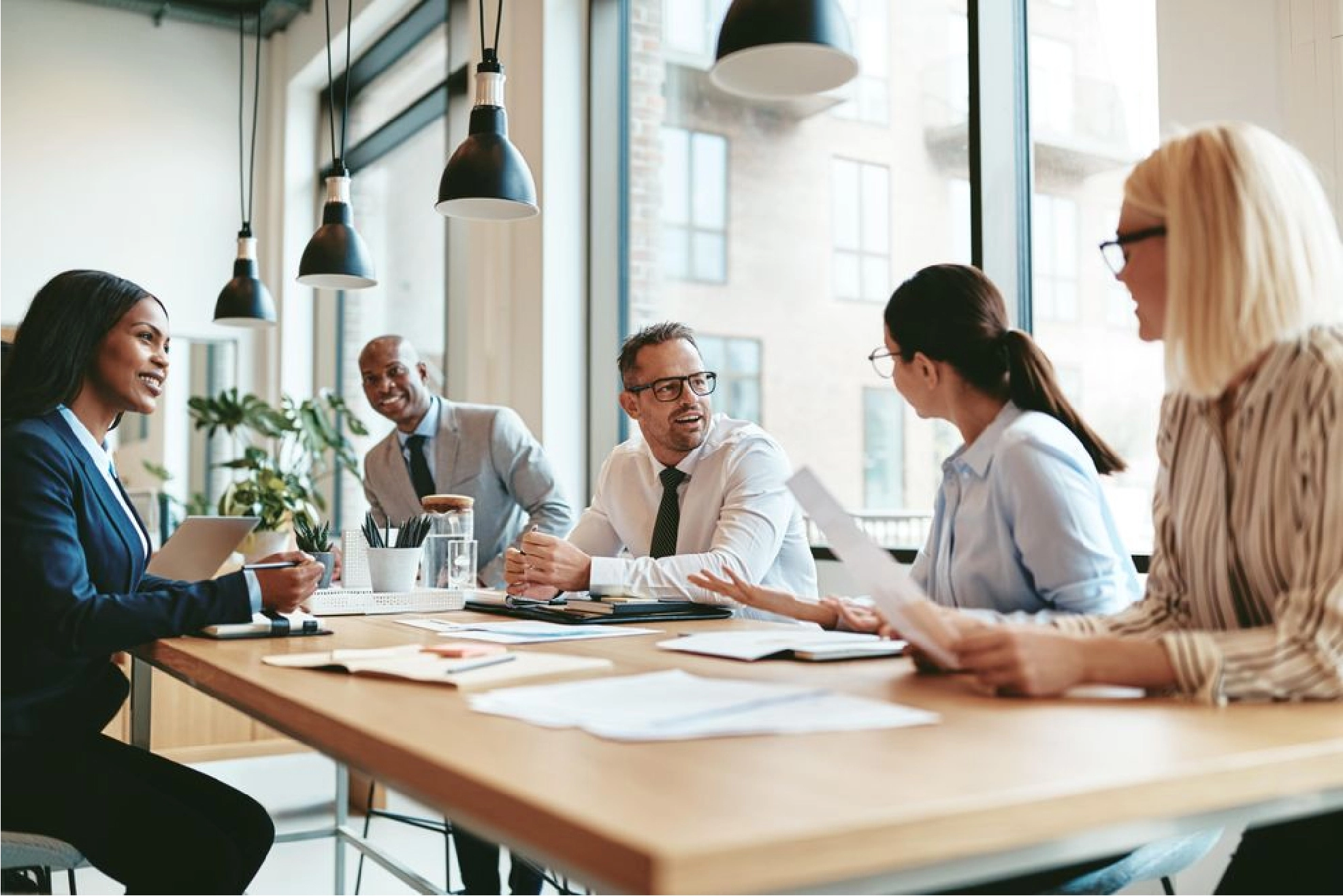 Business operations team in a planning meeting
